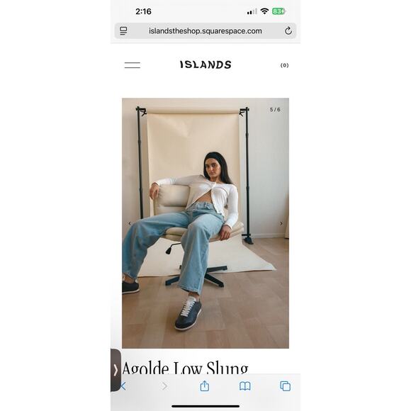 AGOLDE LOW SLUNG BAGGY SIZE 24 Color Force NWT Y2K - Picture 8 of 10